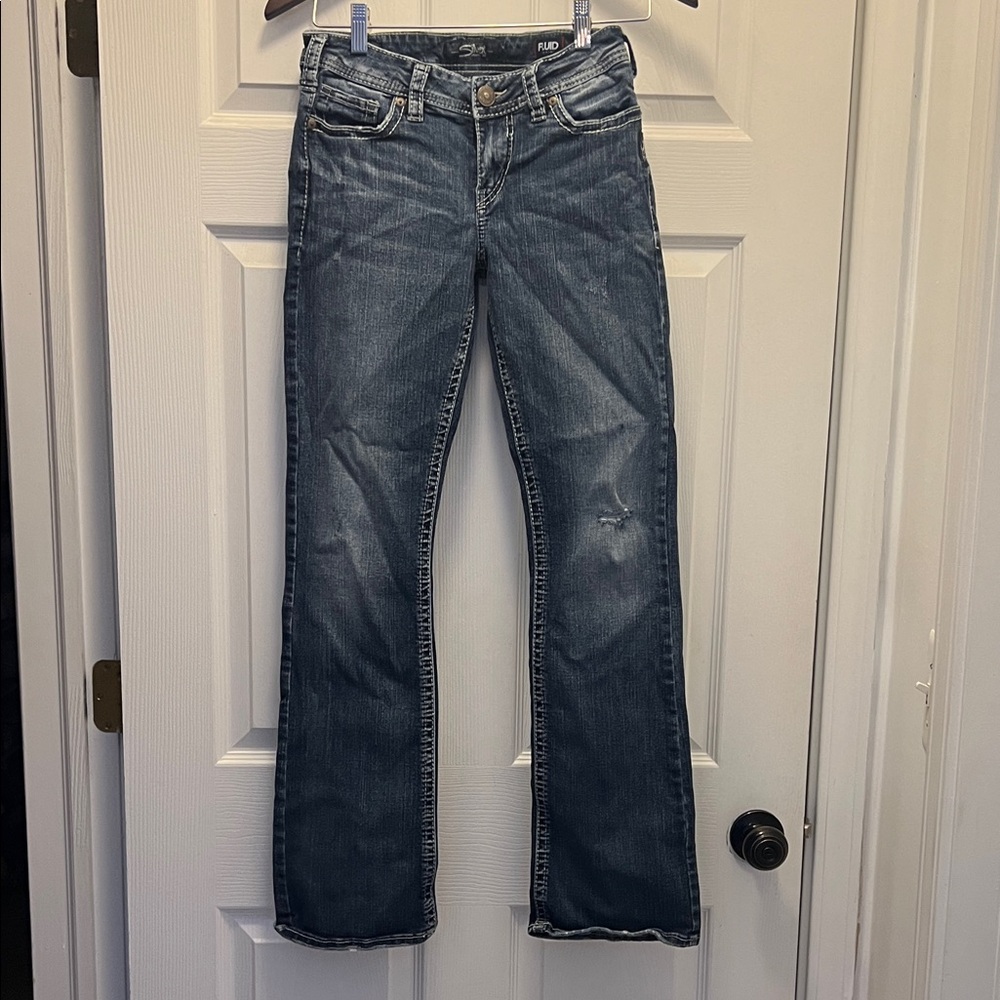 Silver Jeans Women's Boot Cut Jeans in Faded Blue